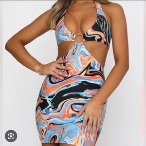 White Fox Halter Dress